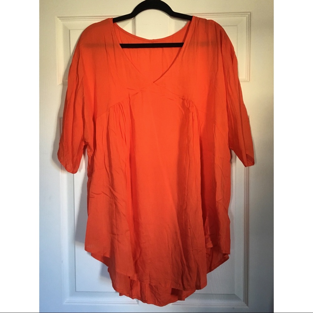 Burnt Orange Smock Dress